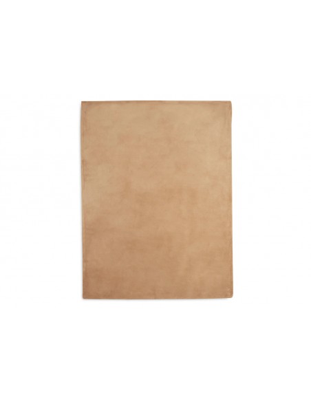 Couverture en maille tricotée et polaire 75x100cm Biscuit