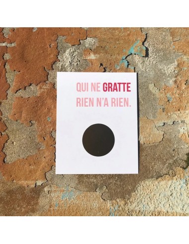 Carte annonce de grossesse à gratter - Qui ne gratte rien