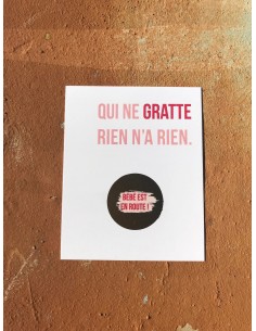Carte annonce de grossesse à gratter - Qui ne gratte rien 2