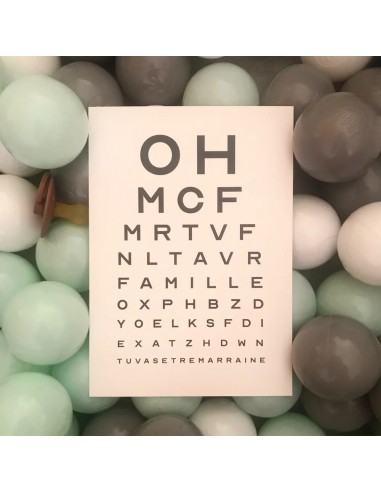 Annonce de grossesse originale - Test de vue