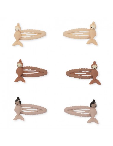 Lot de 3 paires de barrettes à cheveux Sirènes Mermaid