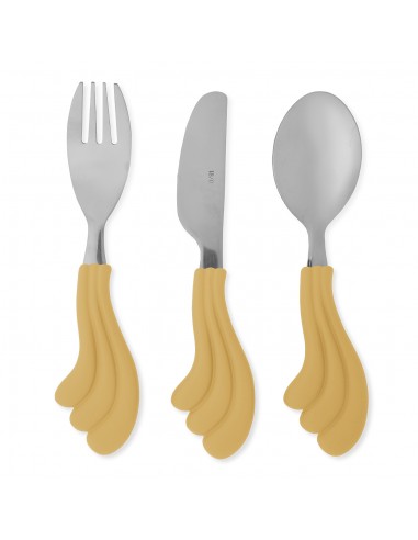 Set de petits couverts Inox Jaune Ocre