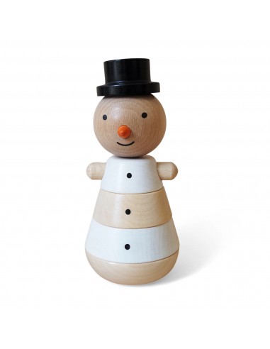 Jouet empilable en bois Bonhomme de Neige