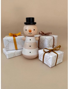 Jouet empilable en bois Bonhomme de Neige 2