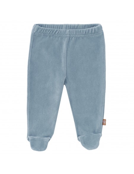 Pyjama 2 pièces naissance en Velours Bleu Fog