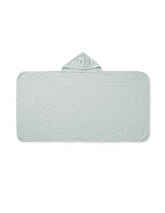 Grande cape de bain en coton bio Grise 2