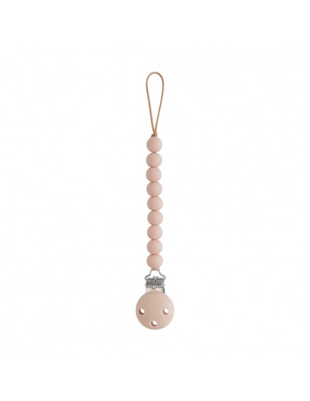 Attache tétine Hera en perles silicone Rose Blush