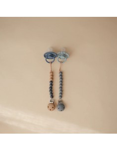Attache tétine Hera en perles silicone Bleu Tradewinds 2