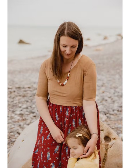 Collier d'allaitement - Collier de portage Lise Terracotta
