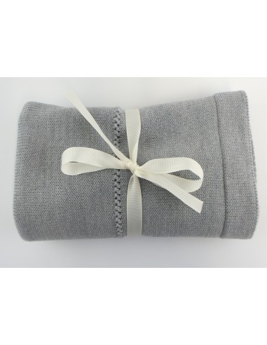 Couverture en Laine de Mérinos 75 x 100 Gris Clair