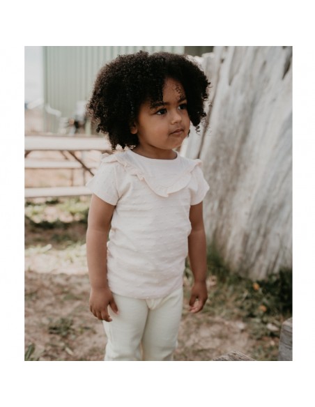 T-shirt à manches courtes Mary Rose Pâle en Coton Biologique