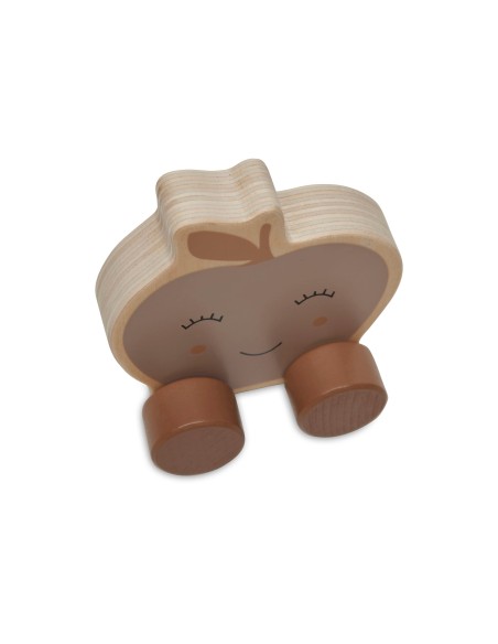 Pomme en bois jouet à pousser