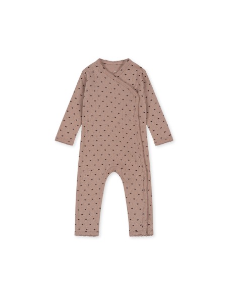 Combinaison Pyjama croisé à manches longues en coton biologique Du Coeur Sparrow
