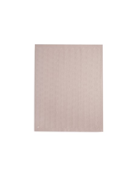 Couverture tricotée en coton biologique Shell Wild Rose 75 x 100 cm