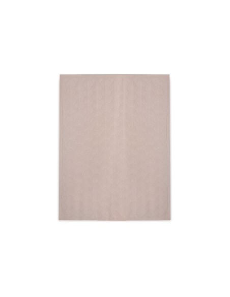 Couverture tricotée en coton biologique Shell Wild Rose 75 x 100 cm