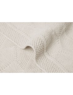 Couverture tricotée en coton biologique Shell Beige... 2