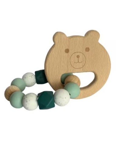 Jouet de dentition Petit Ours bois et silicone