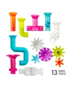 Jouets de Bain Tuyaux & Roues à Eau Ventousés - Lot de 13...