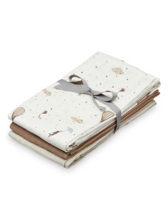 Lot de 3 Langes assortis Dreamland, Camel et Sable