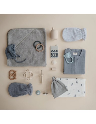 Grand Lange coton bio imprimé Whales Mushie...