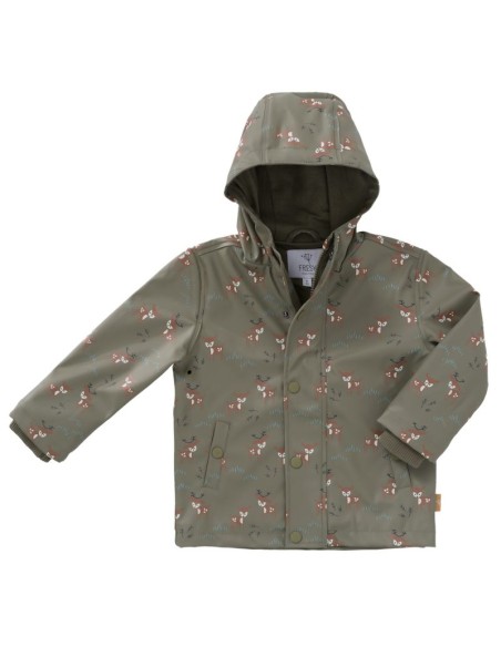 Imperméable à capuche Kaki Faons