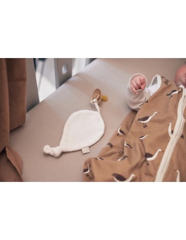 Doudou attache-tétine Feuille Nougat