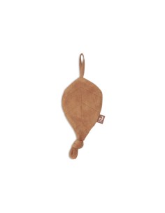 Doudou attache-tétine Feuille Caramel