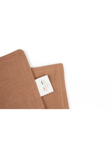 Protège-carnet de santé en Lin Noisette