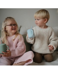 Gobelet d'apprentissage en silicone souple à anses avec... 2