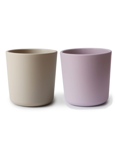 Lot de 2 Gobelets Mushie Lila et Vanille