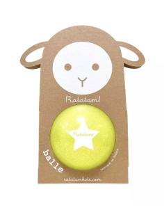 Ballon Pailleté Jaune Mouton 10 cm - Ratatam