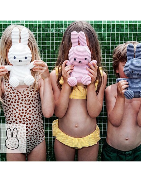 Peluche Miffy Velours Côtelé Vieux Rose