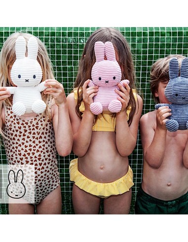 Peluche Miffy Velours Côtelé Bleu Atlantique