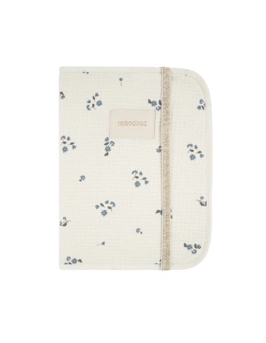 Protège-carnet de Santé Nid d'Abeille Lily Blue