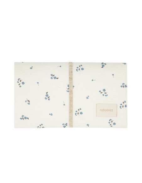 Matelas à Langer de Voyage Mozart imperméable Nid d'Abeille Lily Blue