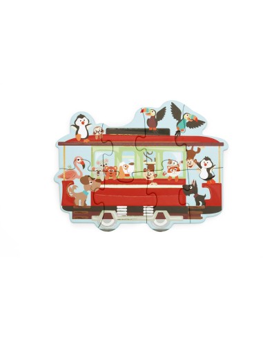 Puzzle de Sol Évolutif 2 en 1 Véhicules