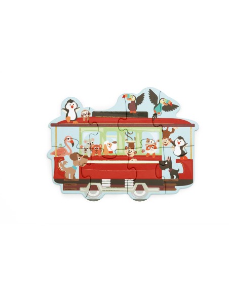 Puzzle de Sol Évolutif 2 en 1 Véhicules