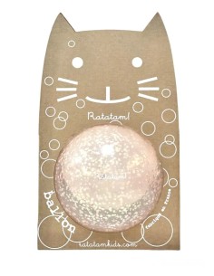 Ballon Pailleté Bulles Roses Chat 15 cm - Ratatam