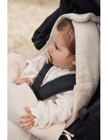 Nid d'ange Chancelière écrue Oatmeal tricot...