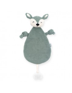 Doudou attache-tétine Biche Vert