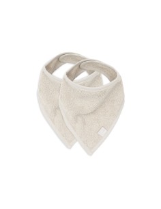 Lot de 2 Bavoirs bandana Éponge Beige Nougat