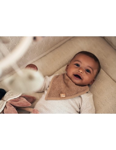 Lot de 2 Bavoirs bandana Éponge Beige Nougat