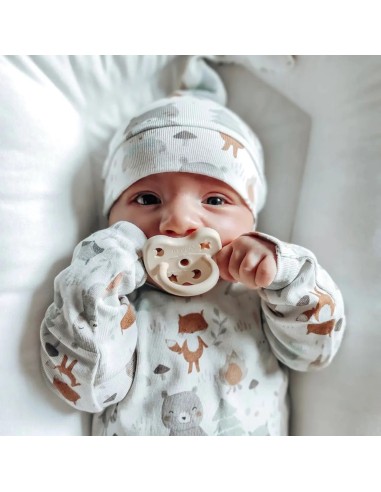 Tétine symétrique en caoutchouc naturel Blanche