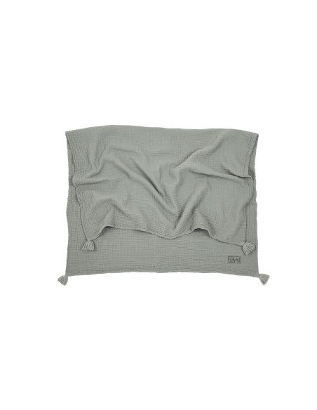 Couverture Wabi-Sabi Azure en Coton Biologique 65 x 100cm