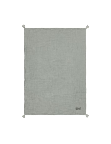 Couverture Wabi-Sabi Azure en Coton Biologique 65 x 100cm