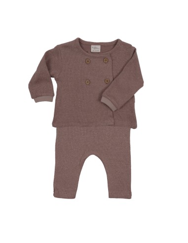 Ensemble Pyjama 2 pièces Prune Knit en coton biologique