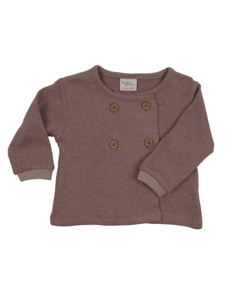 Ensemble Pyjama 2 pièces Prune Knit en coton biologique