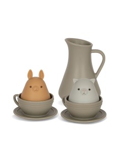Set de jouets de bain Tasses, Carafe et Animaux Stone