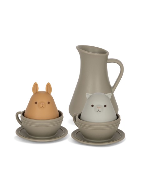 Set de jouets de bain Tasses, Carafe et Animaux Stone