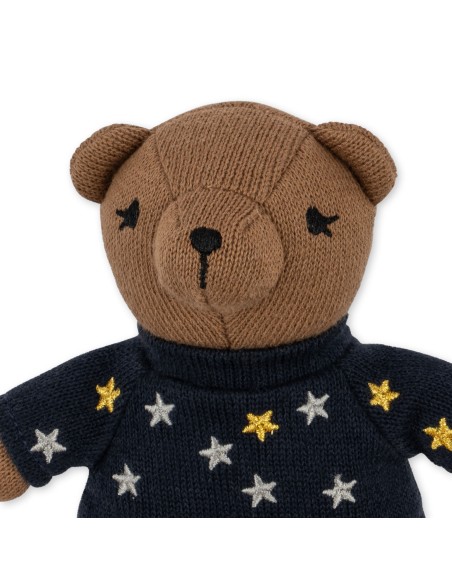 Hochet Petit Ours Brun en coton biologique